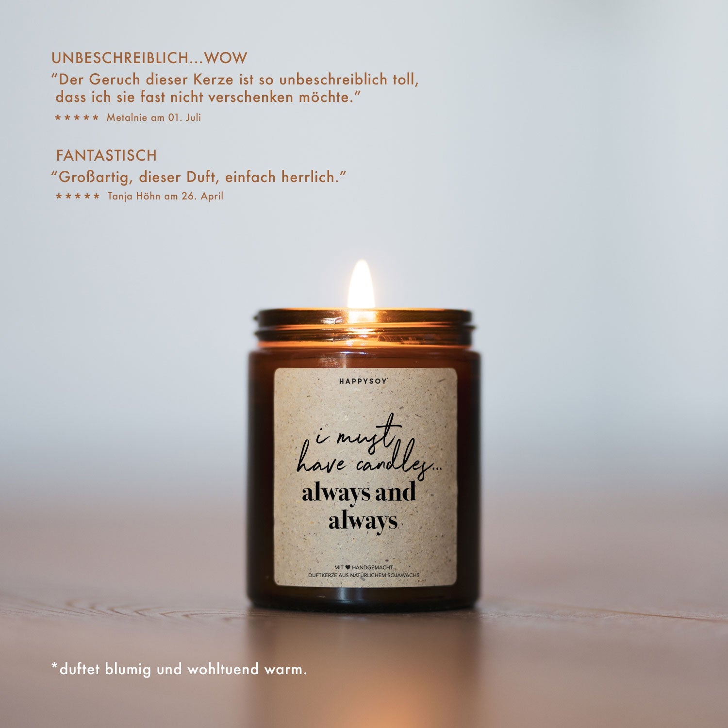 Duftkerze - I must have candles... always and always. - Happysoy®