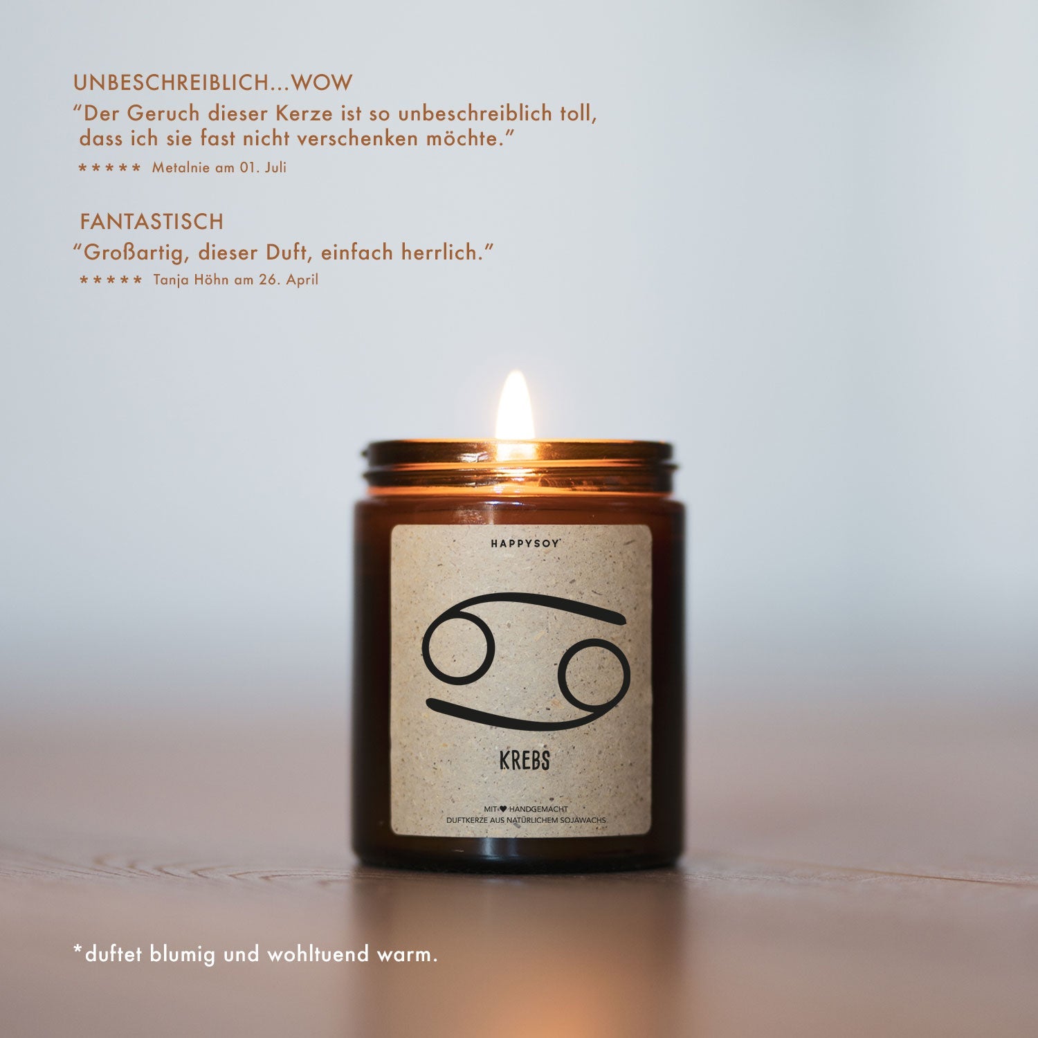 Duftkerze - Krebs - Happysoy®