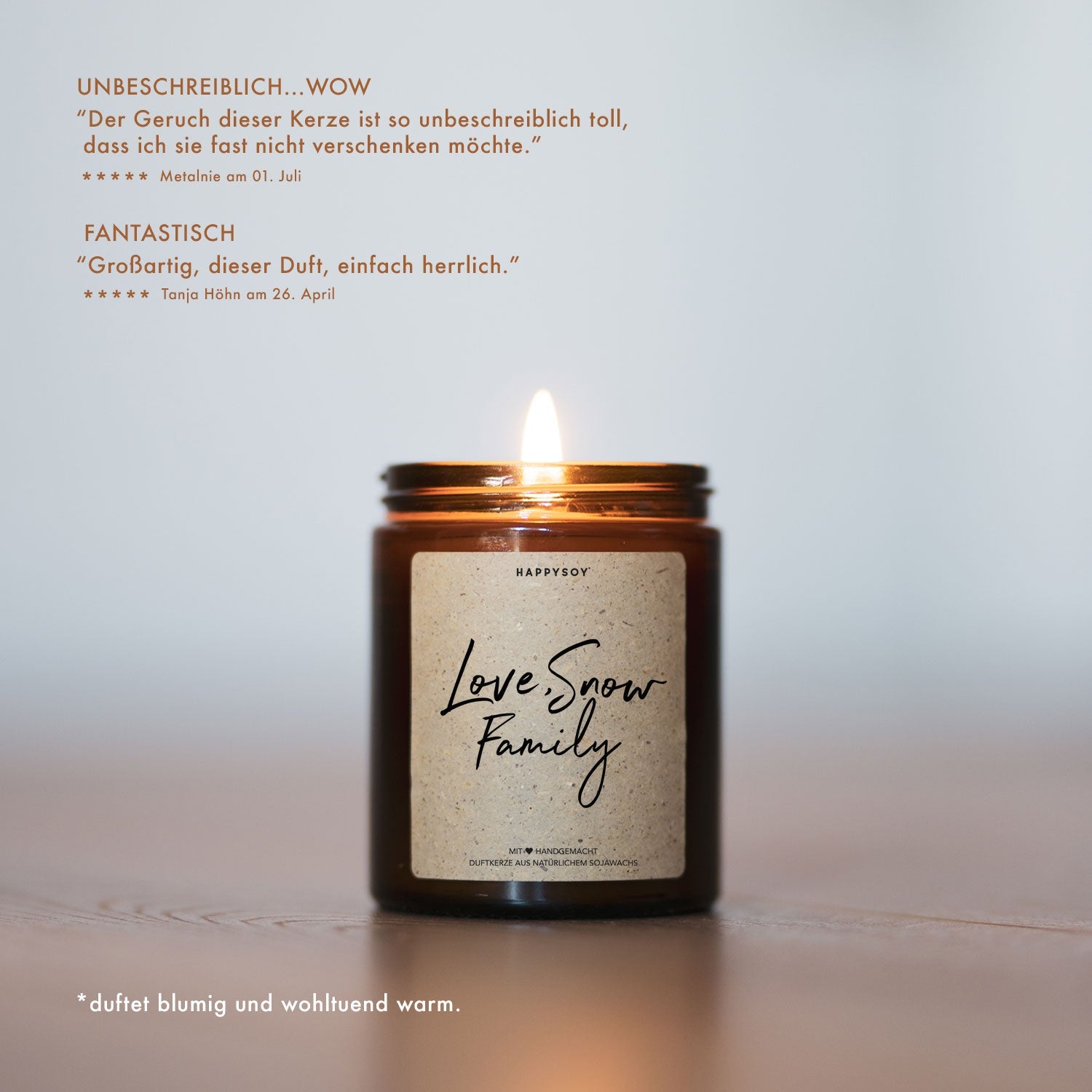 Duftkerze - Love, Snow, Family - Happysoy®