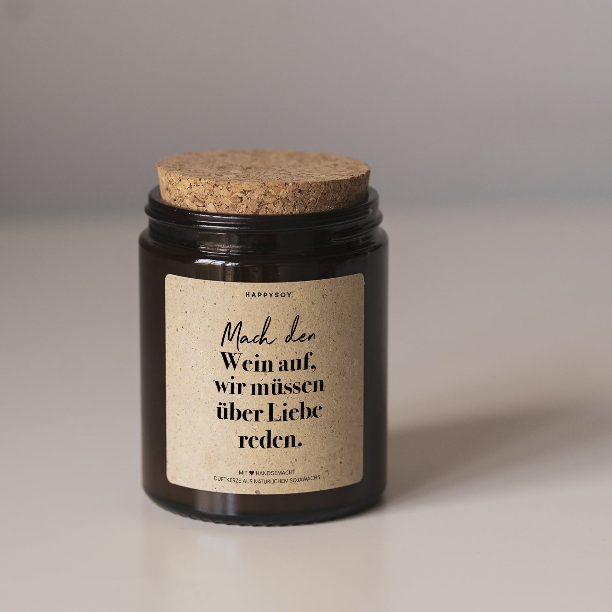 Duftkerze - Mach den Wein auf, wir müssen über die Liebe reden - Happysoy®