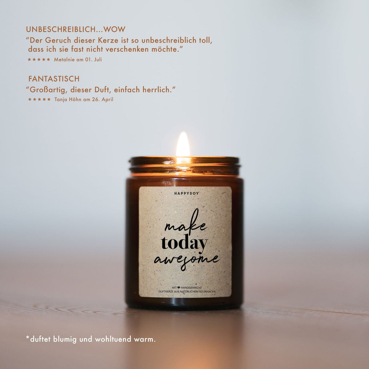Duftkerze - Make today awesome! - Happysoy®