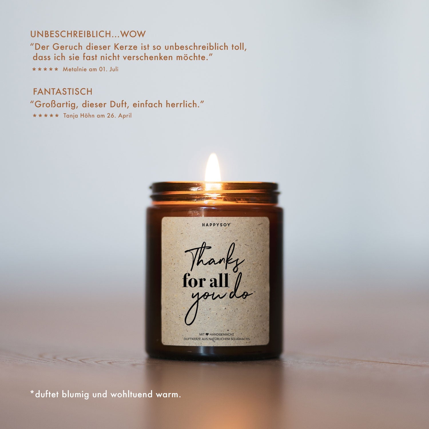 Duftkerze - Thanks for all you do! - Happysoy®