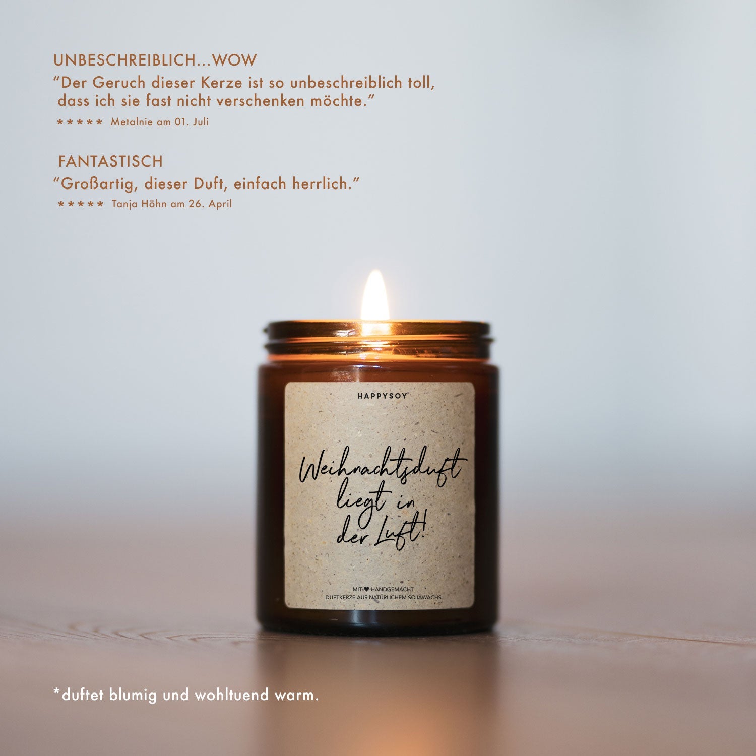 Duftkerze - Weihnachtsduft liegt in der Luft! - Happysoy®