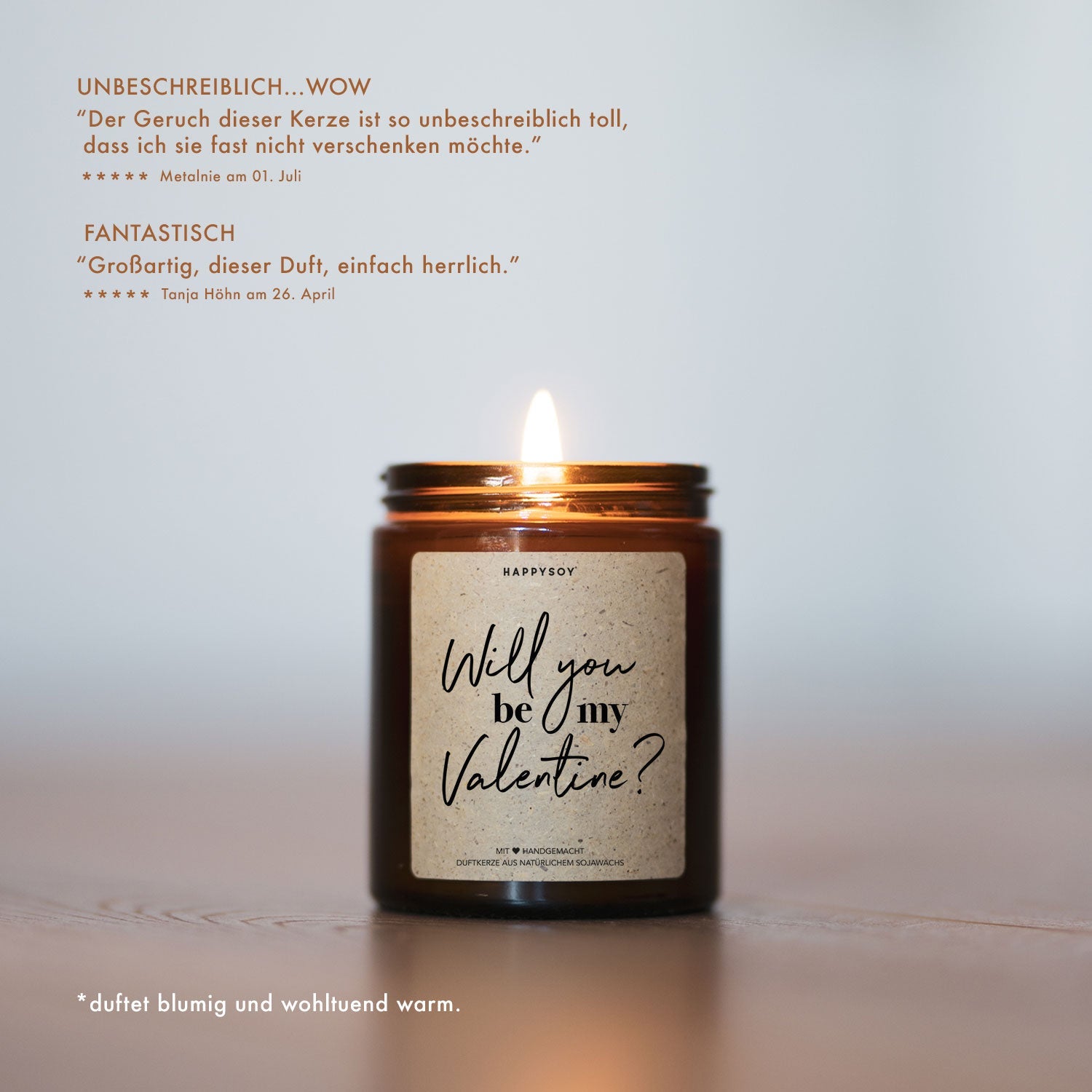 Duftkerze - Will you be my Valentine? - Happysoy®