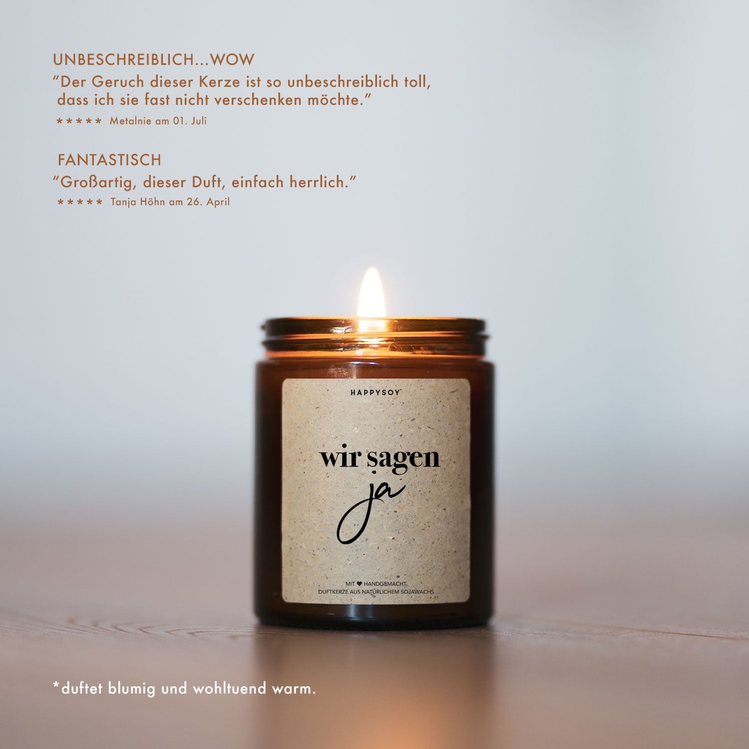Duftkerze - Wir sagen JA! - Happysoy®