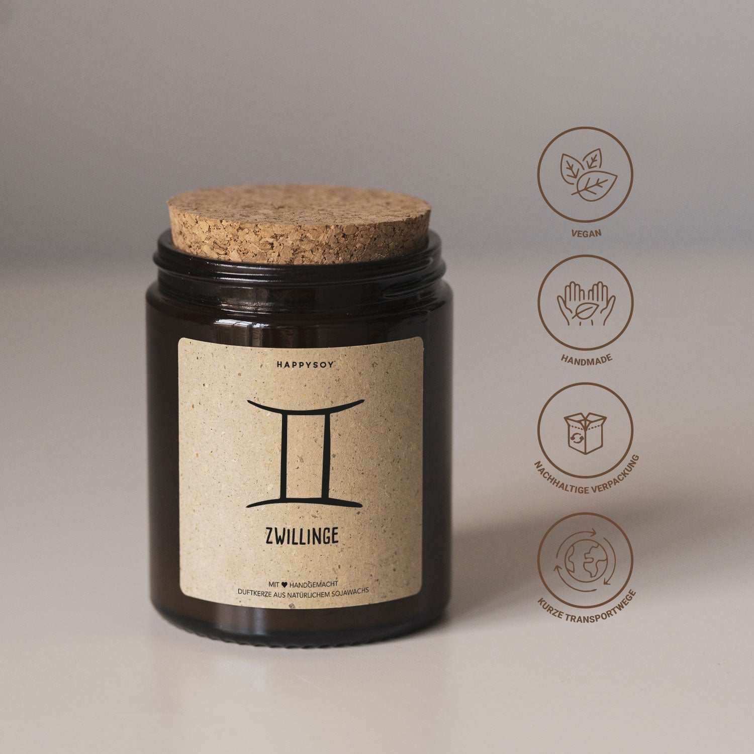 Duftkerze - Zwillinge - Happysoy®